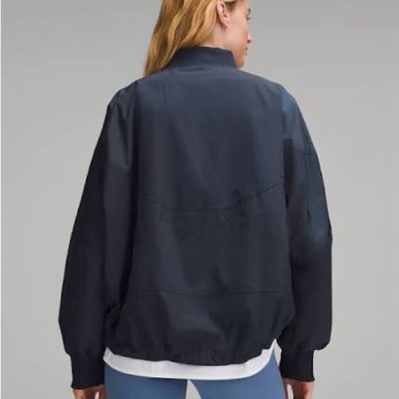 Lululemon Athletica Dark Navy Blue Bomber Jacket - Picture 4 of 6